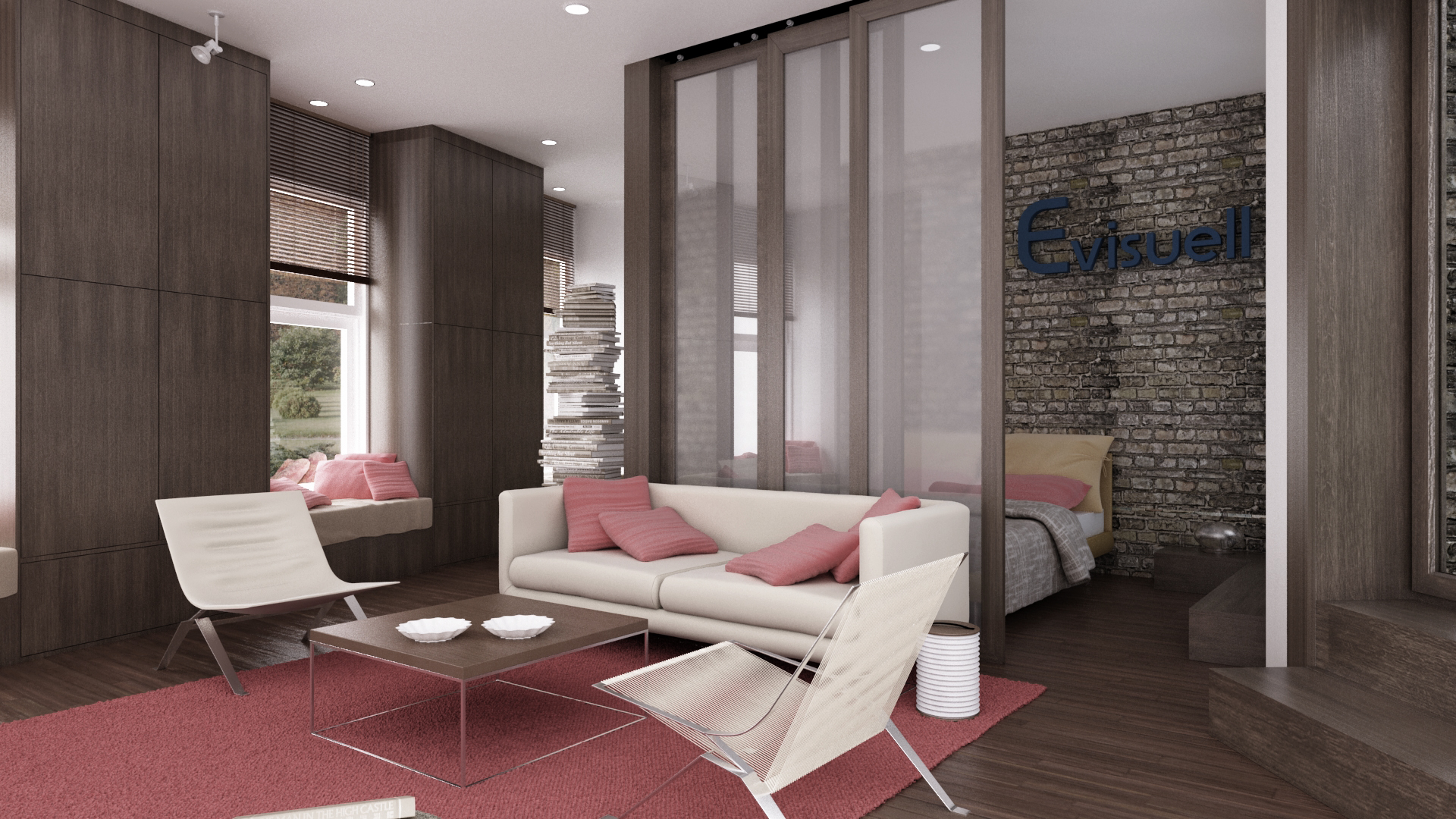Brick living room